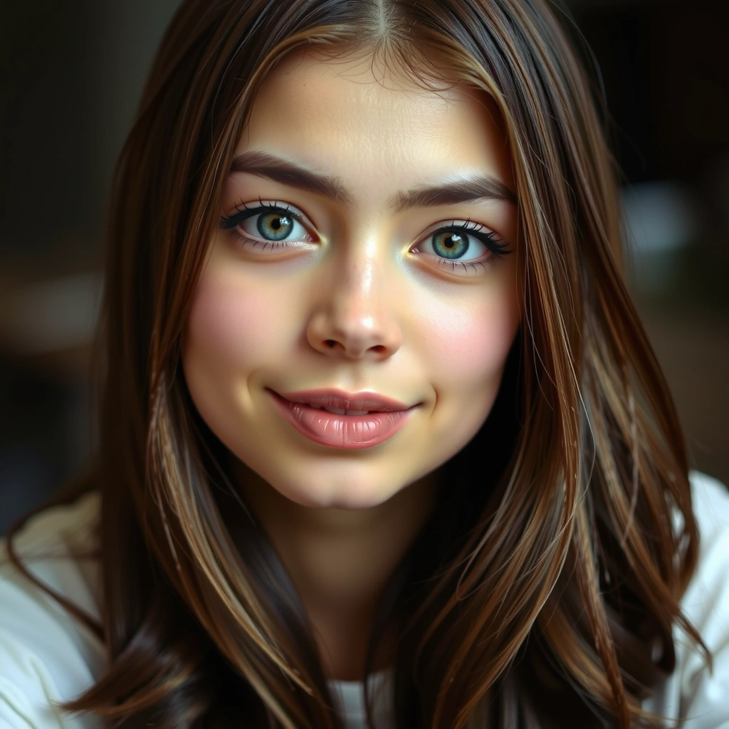 Retrato de una joven con piel y cabello saludables