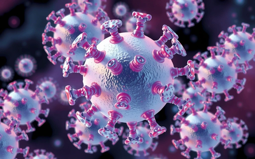 Abstract representation of immune cells or a protective shield, clean and scientific