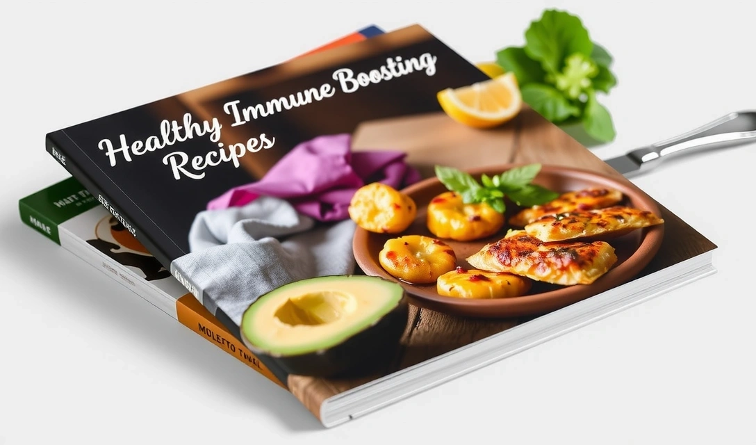 Recipe book with healthy immune-boosting recipes