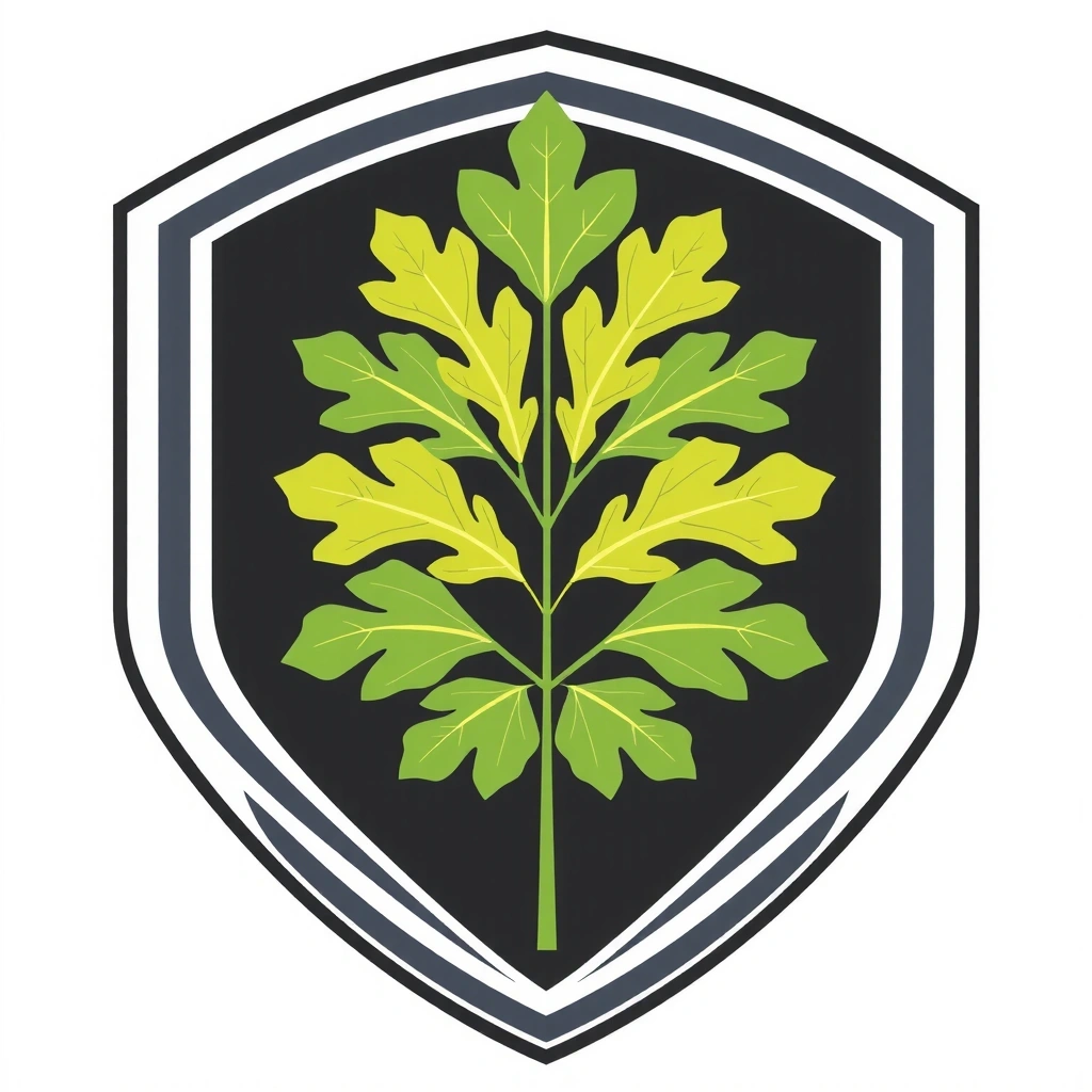 Escudo estilizado con una hoja de roble, representando el fortalecimiento del sistema inmune.